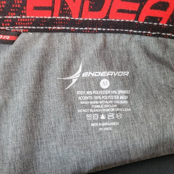 ENDEAVOR Gray Swim Trunk Shorts w/ Lined Pockets & Drawstring Waist sz M EUC - Picture 3 of 4